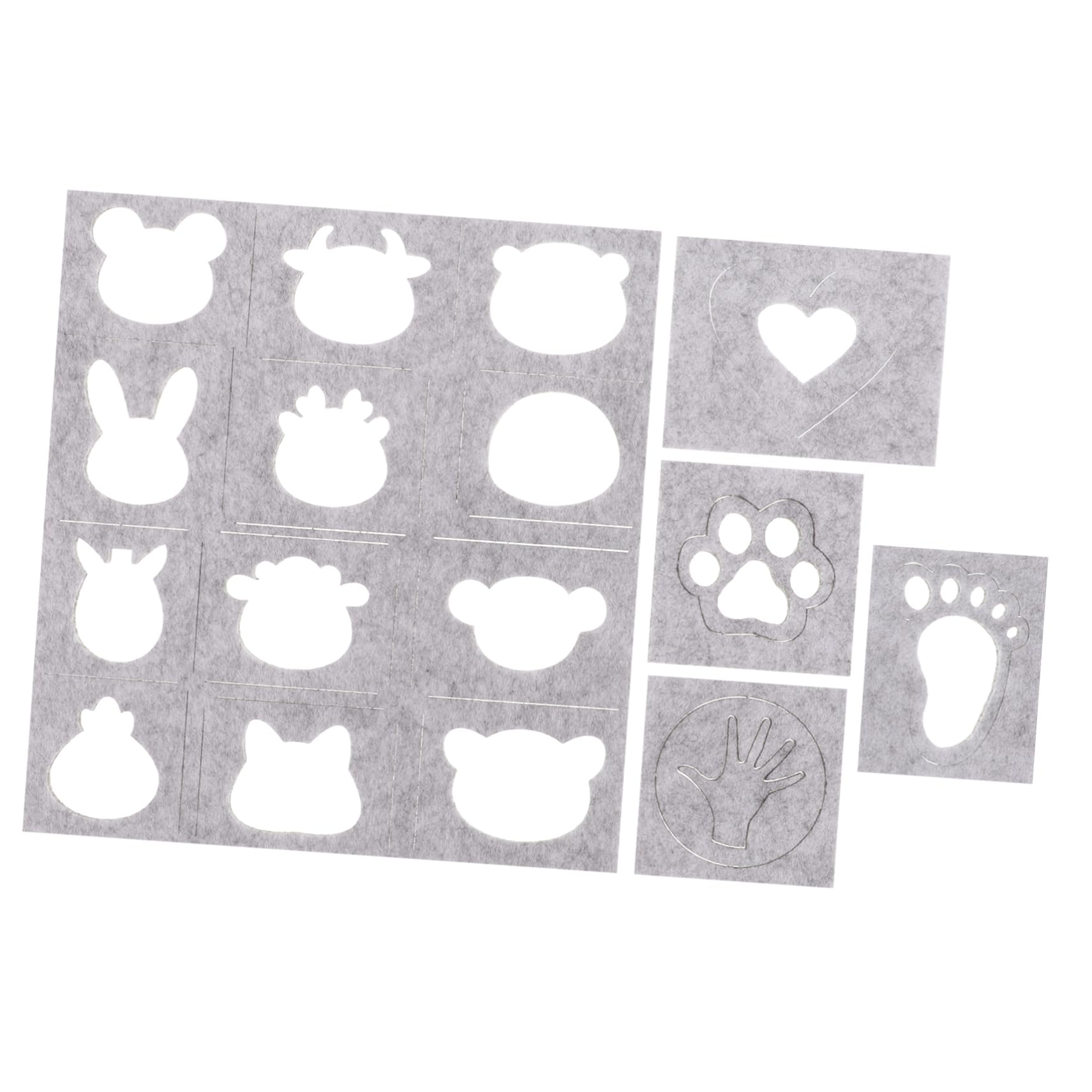 HOMSFOU 5Pcs Wool Felting Molds for DIY Crafting Applique Templates for Needle Felting for Beginners Includes Hand Heart Cat Paw Footprint Zodiac Patterns