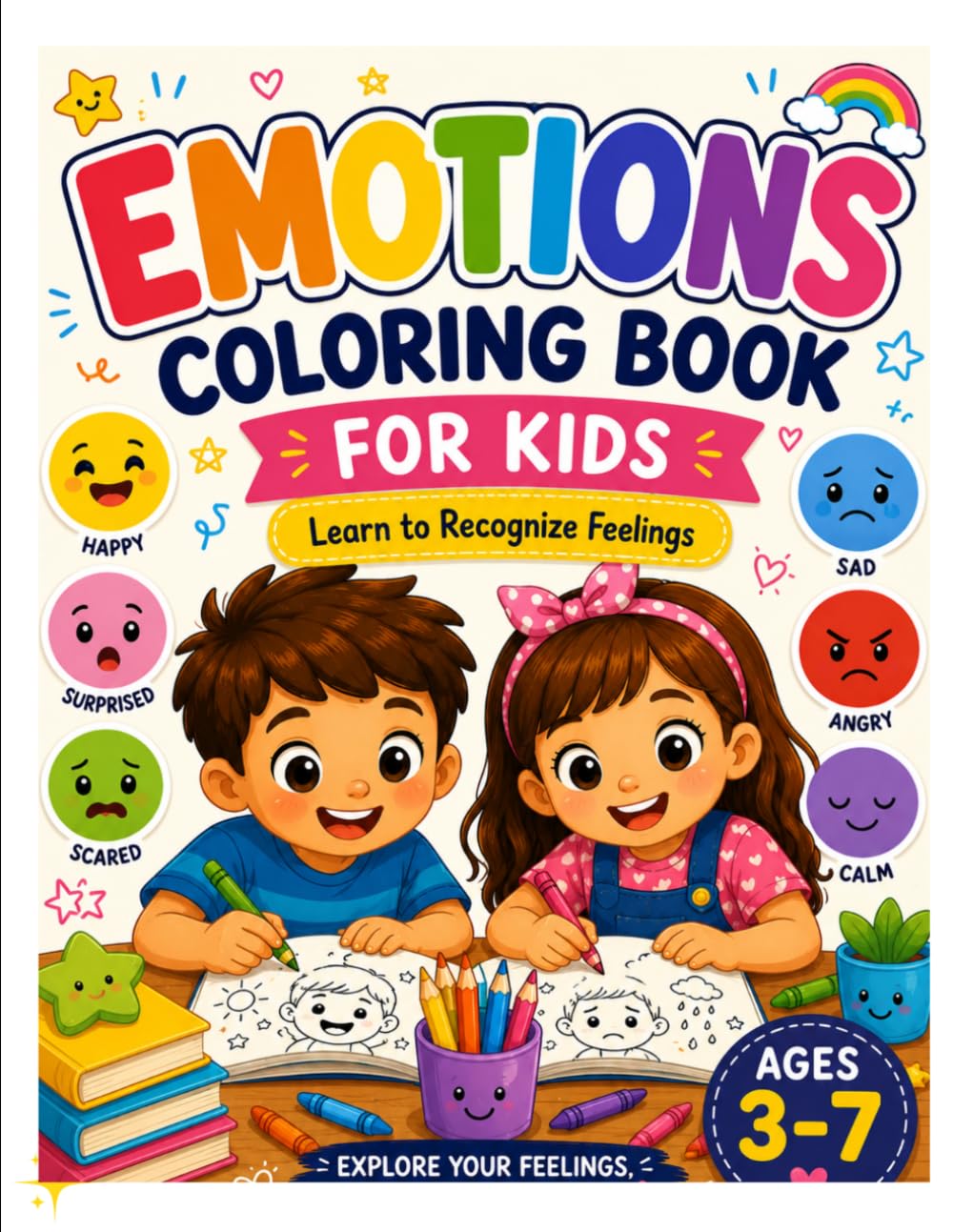 Emotions Coloring and Activity Book for Kids: Learn to Recognize Feelings