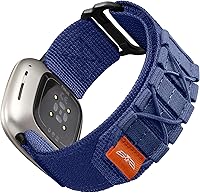 Vista 11 de Bandletic Bandas tácticas resistentes compatibles con Fitbit Versa 4 bandas/Versa 3/Sense 2/Sense, correas deportivas de nailon militar suave