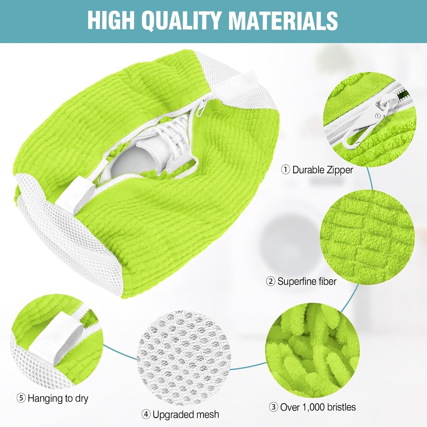 Shoe Washing Machine Bag, Shoe Laundry Bag for Washer and Dryer image 3