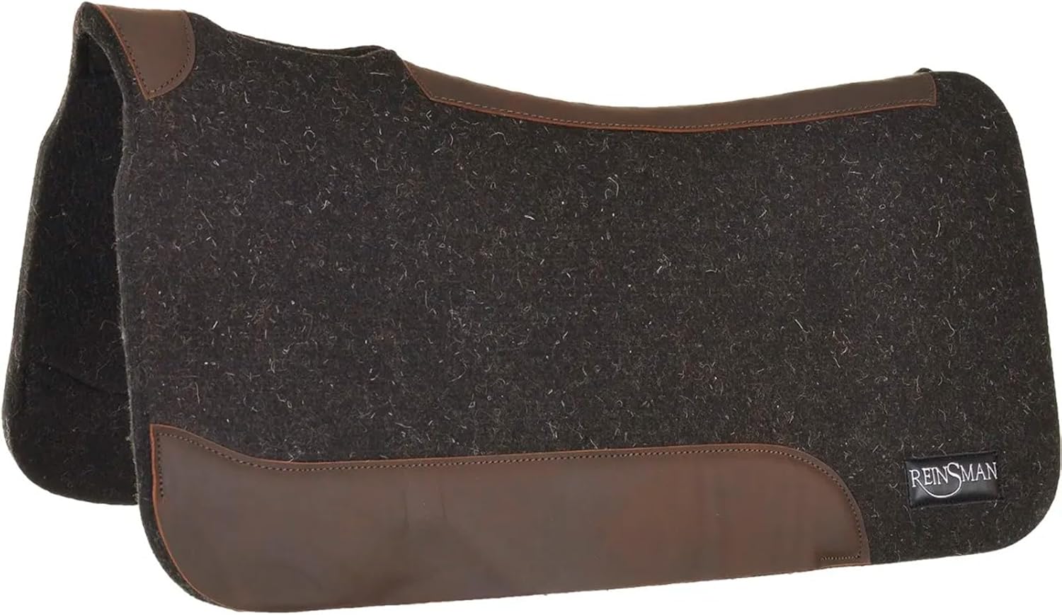 Reinsman Rancher Contour Wool Pad | Durable Thick Wool Felt Shock-Absorbing Western Horse Saddle Pad | Ranch Riding, Horse Training & Equestrian Sport