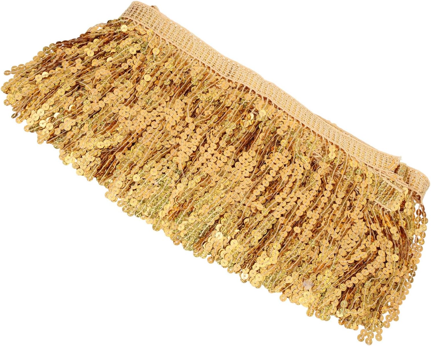 STOBOK Decorative Multipurpose Sequin Trim with Tassel Durable High-Class Material for DIY Latin Dance Skirts and Sewing Supplies Safe for Personal and Professional Use