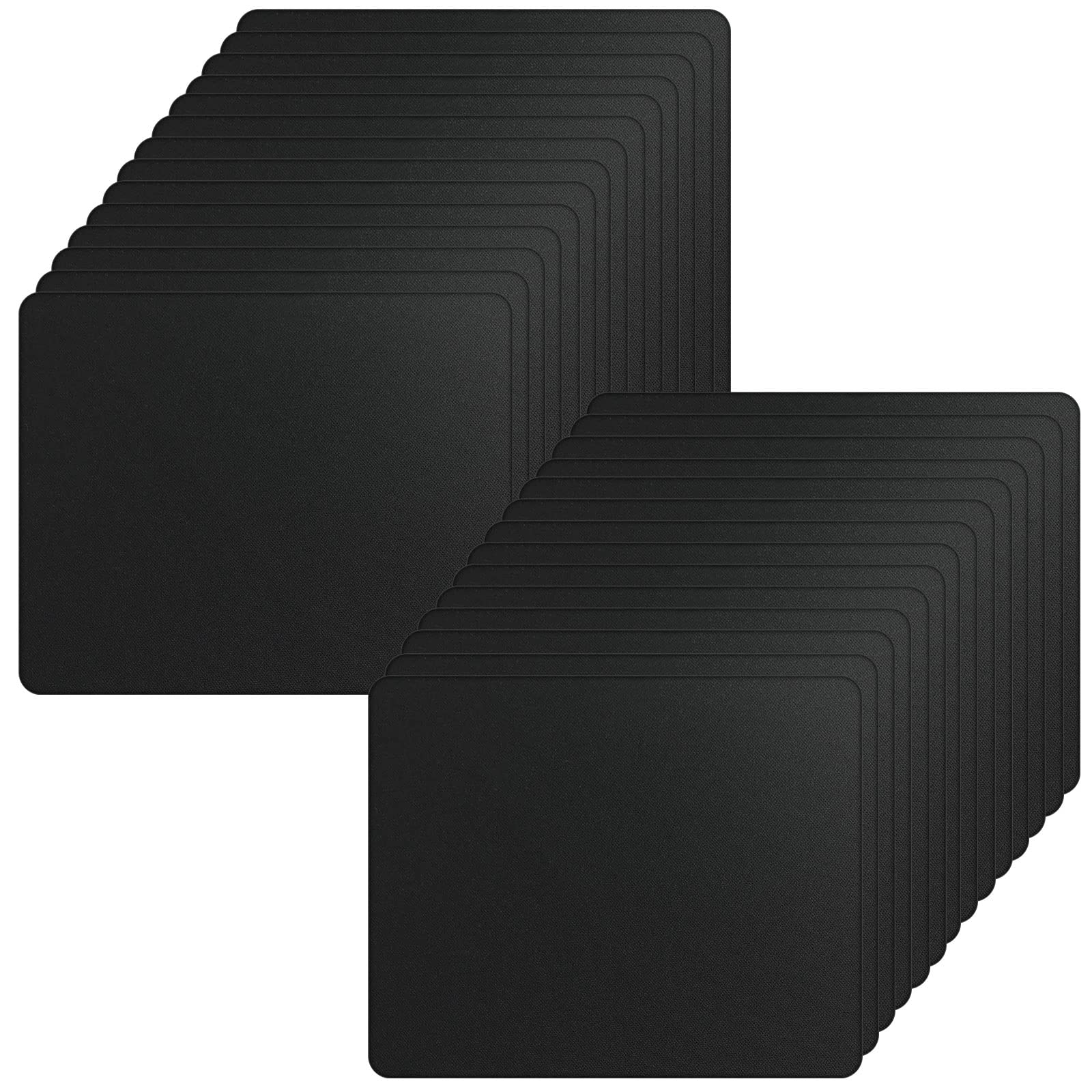 Crtiin 50 Pack Mouse Pad Bulk Computer Mouse Pad Gaming Mousepad for Computers Laptop Christmas Office Appreciation Gifts with Non Slip Rubber Base(7.09 x 8.66 Inch,Black)