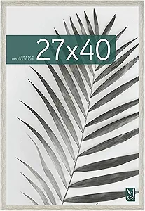 MCS Studio Gallery Movie Poster Frame 27x40 Gray Woodgrain, Vertical & Horizontal Wall Hanging Large Picture Frame for Photos, Artwork & Custom Posters (1-Pack)