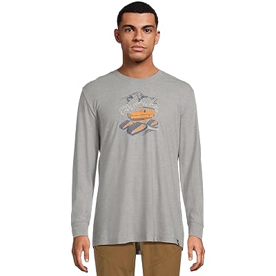 Мужская рубашка Smartwool Snowcat Graphic Long Sleeve Graphic Tee light gray heather