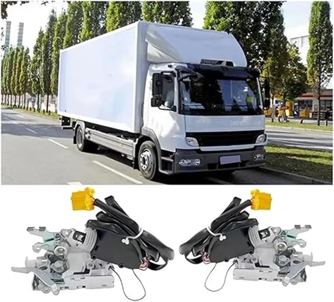 Trunk Rear Tailgate Lock, for B&ENZ, for Atego, for Axor, for Truck 1Pair Side Door Lock Latch Actuator Assembly A9737200535 A9737200635 A9737200235