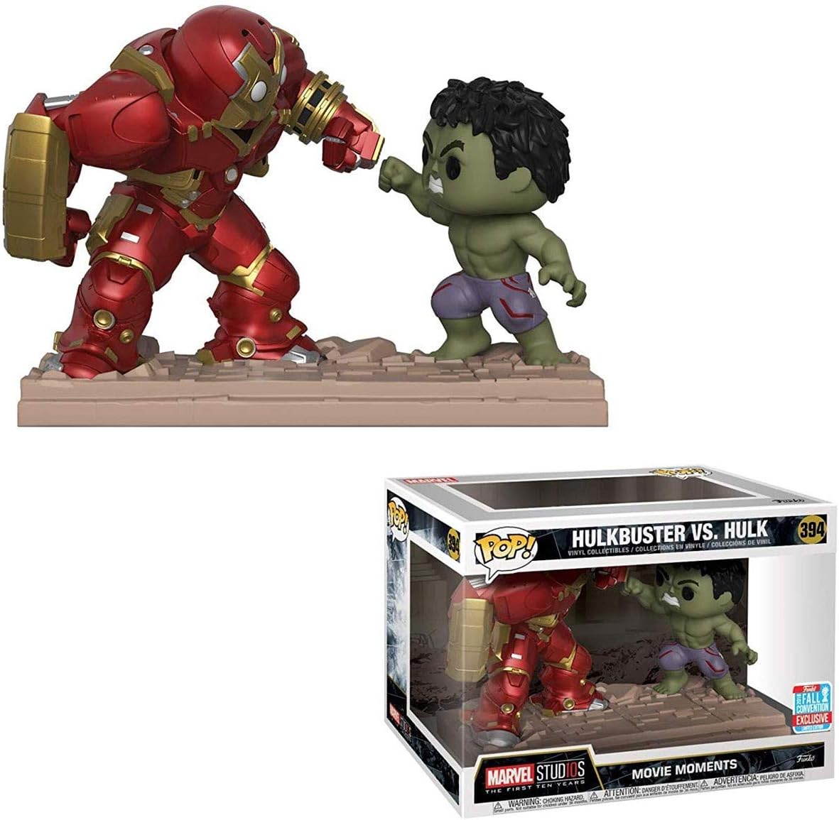 Funko 31269 Figure, Multicoloured, Marvel-Movie Moments-Hulkbuster Vs Hulk