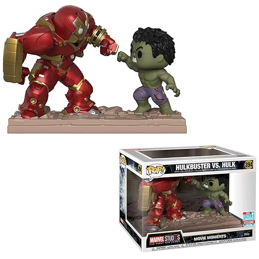 Funko 31269 Figure, Multicoloured, Marvel-Movie Moments-Hulkbuster Vs Hulk