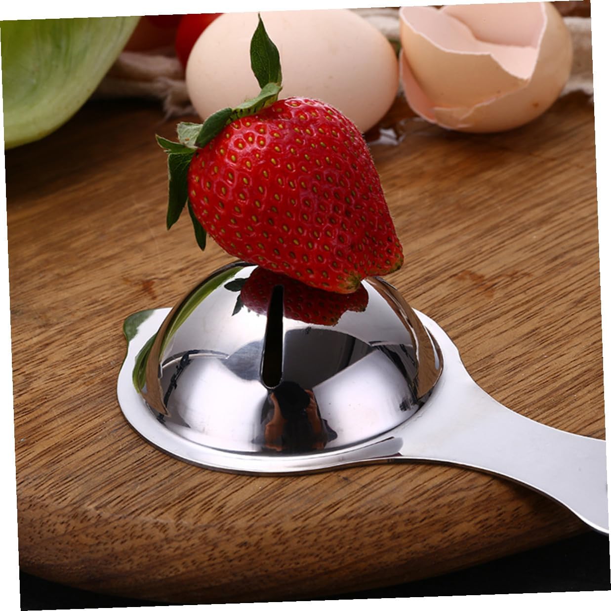 Ipetboom 2pcs Stainless Steel Egg Yolk Extractor and White Separator Divider Mirror Polished Non-stick Strainer for Cooking and Baking Safe Kitchen Tool for Precise Egg Yolk Separation