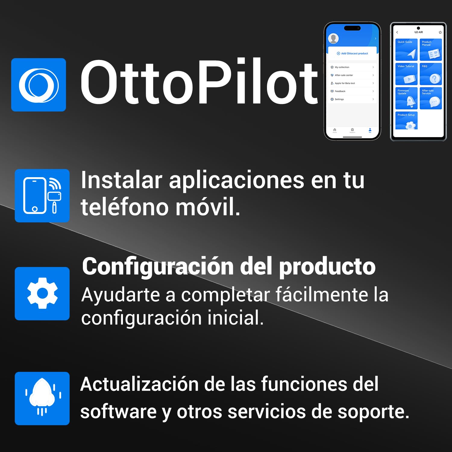 OTTOCAST Android Auto Inalámbrico Adaptador Wireless A2air Pro Adapter Inalambrico AA Dongle Sin Cable Conversor para Coches OEM Cableado Android Auto(año De Construcción: 2016-2024)