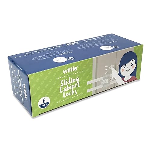 Paquete de 6 cerraduras deslizantes para gabinete, reutilizables en forma de U, para armarios infantiles a prueba de bebés, cajones, armarios y más,