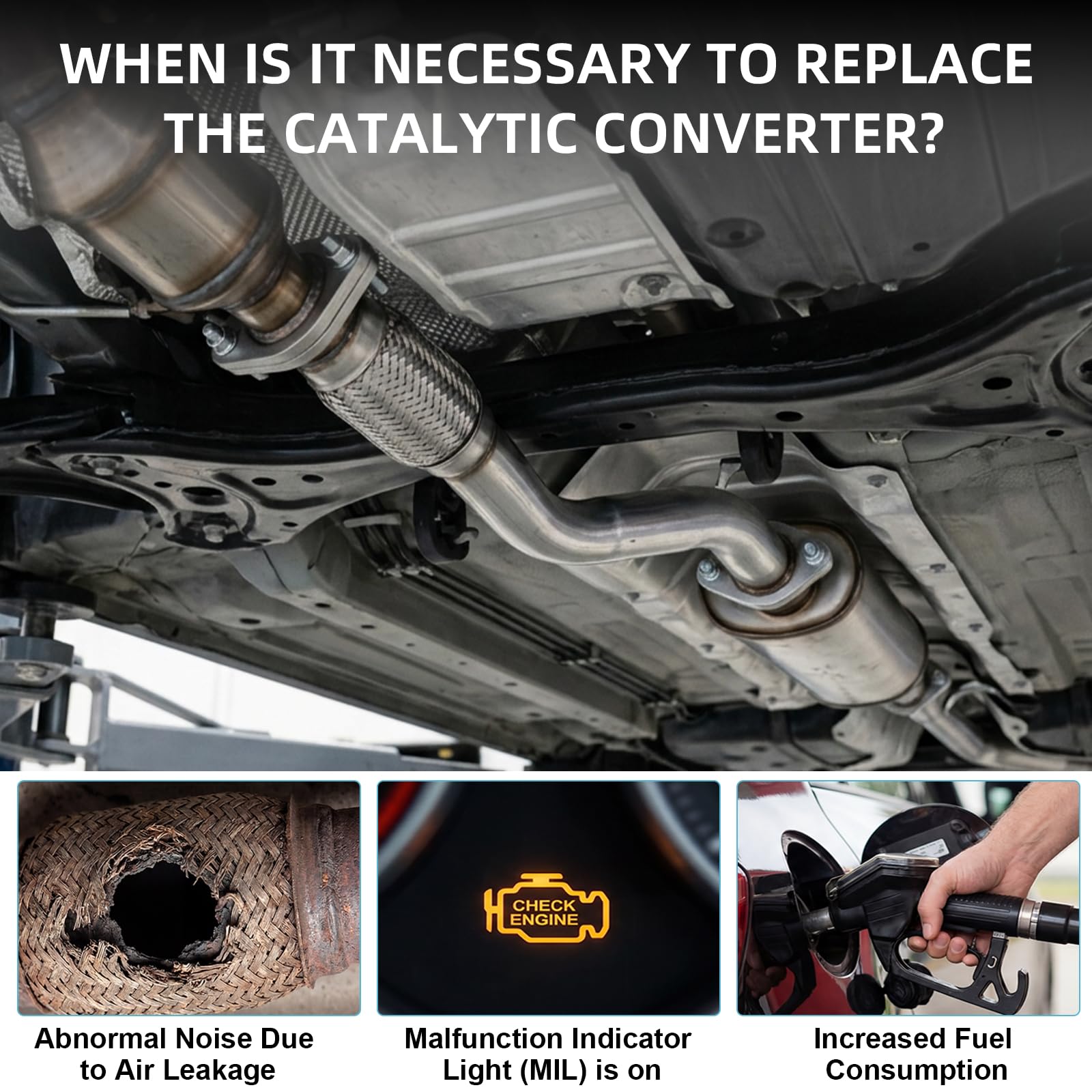 Stainless Steel Front Flex Pipe Direct Fit Replacement Exhaust Repair Kit with Gasket and Bolts, Compatible with Hyundai Accent, Kia Rio and Kia Rio5 1.6L 2006-2011 — view 7