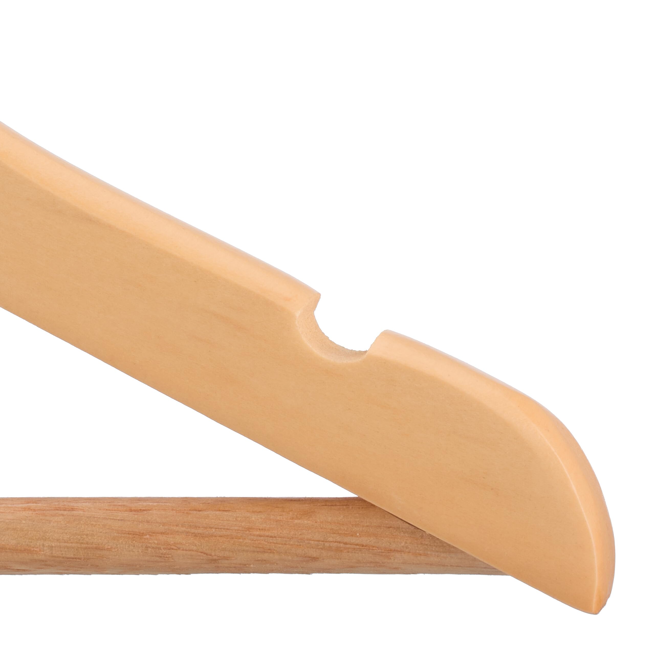 Relaxdays Kinderkleiderbügel, 20er Set, Holz Kleiderbügel, Baby und Kinder, drehbarer Haken, mit Steg & Kerben, natur