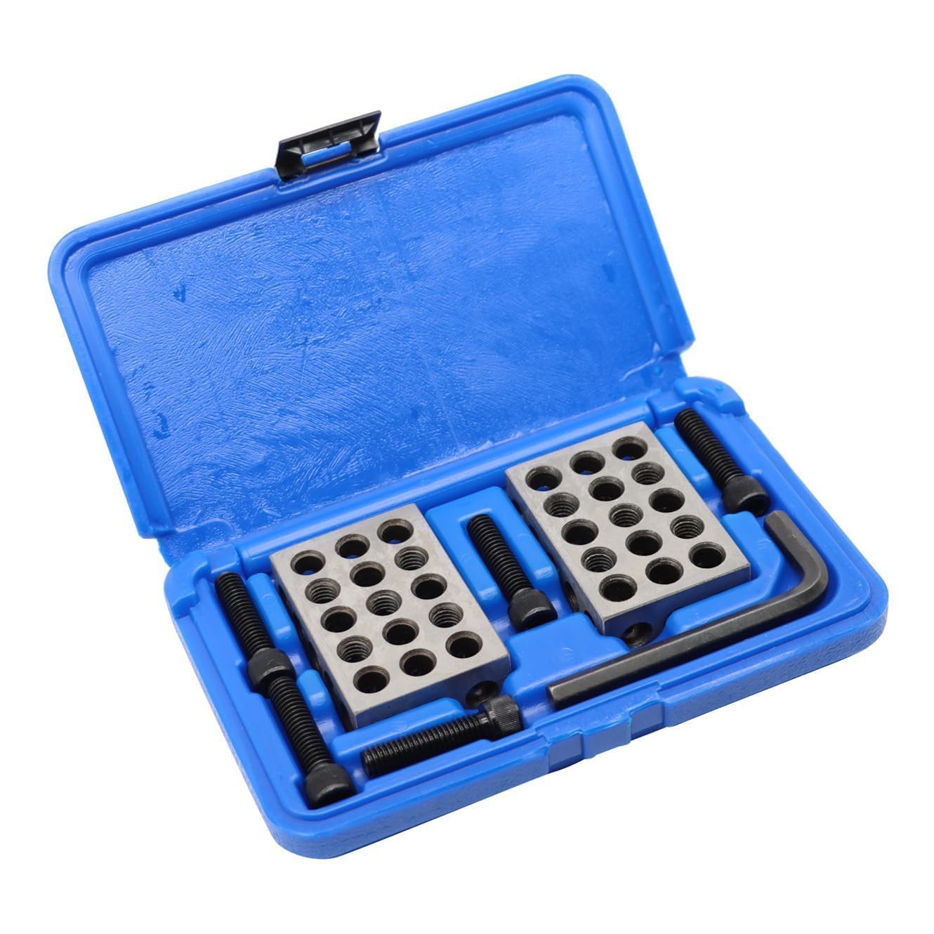 123 Blocks Matched Pair 23 Holes .0002 Precision Ground Machinist Set Up Blocks HRC 55-62 (1-2-3" Blocks 0.0001" Set)