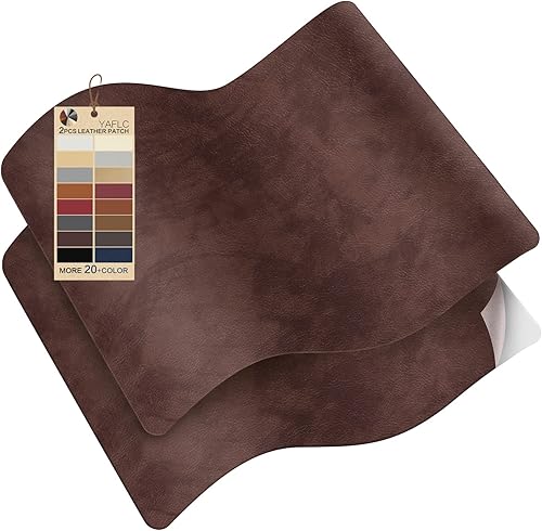 Miniatura 53 de 2 parches de reparación de cuero para muebles, parches de reparación de cuero autoadhesivo de 8.3 x 11 pulgadas, para sofá, cinta de parche
