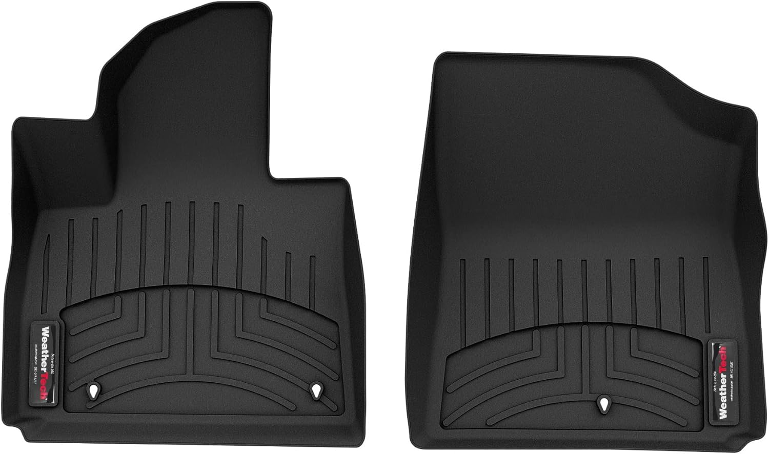 WeatherTech Custom Fit FloorLiners for Hyundai Santa Fe Hybrid, Santa Fe Plug-in Hybrid, 1st Row (4416771), Black