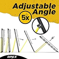 Vista 2 de Adjustable Volleyball Rebounder Net 7x4 ft – Bounce Back Training Equipment with Angle Customization for Practicing Volleying, Bumping, Spiking