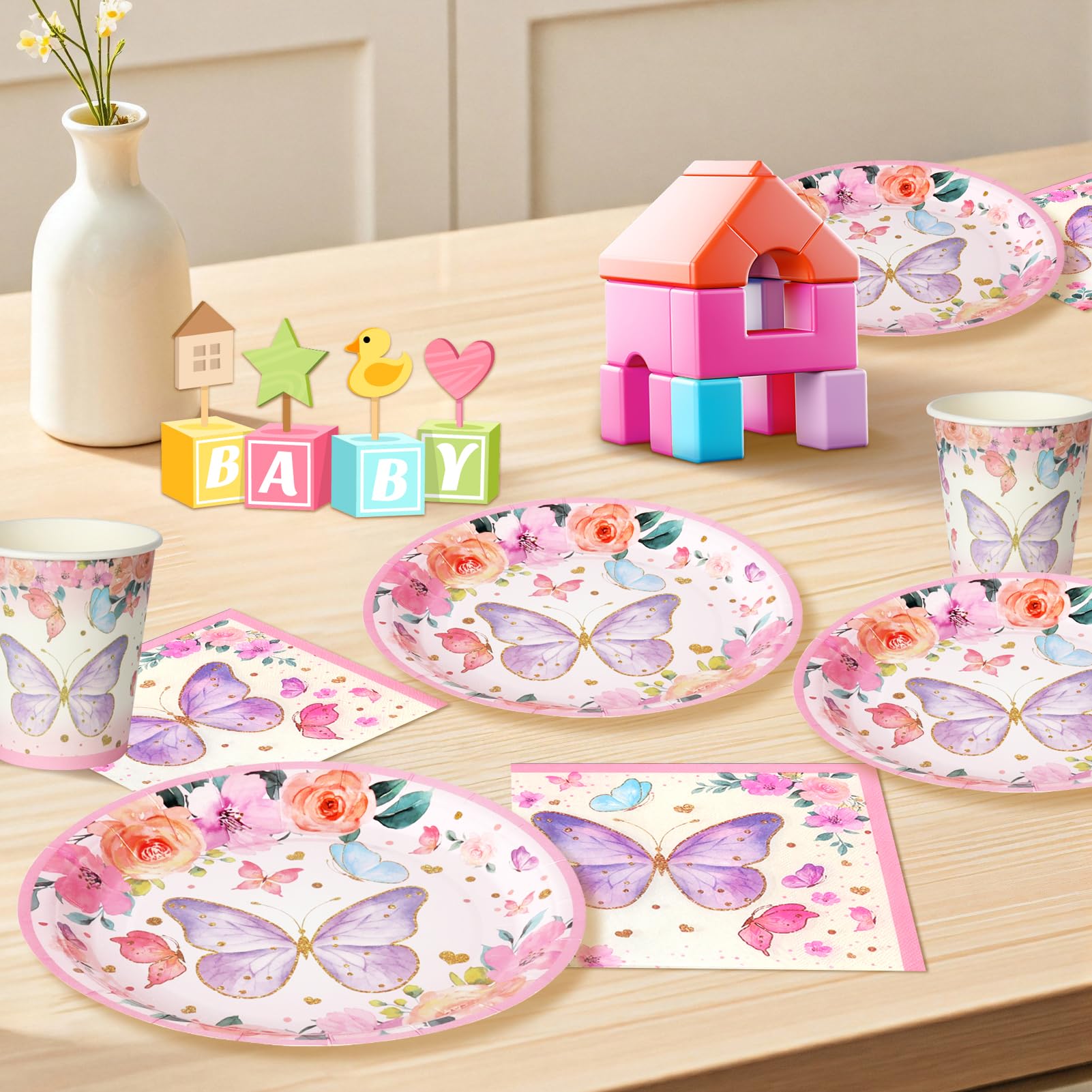 50 Decorazioni Per Bicchieri A Farfalla In Carta – Segnaposto Per Matrimoni E Feste – Blanc Glacée