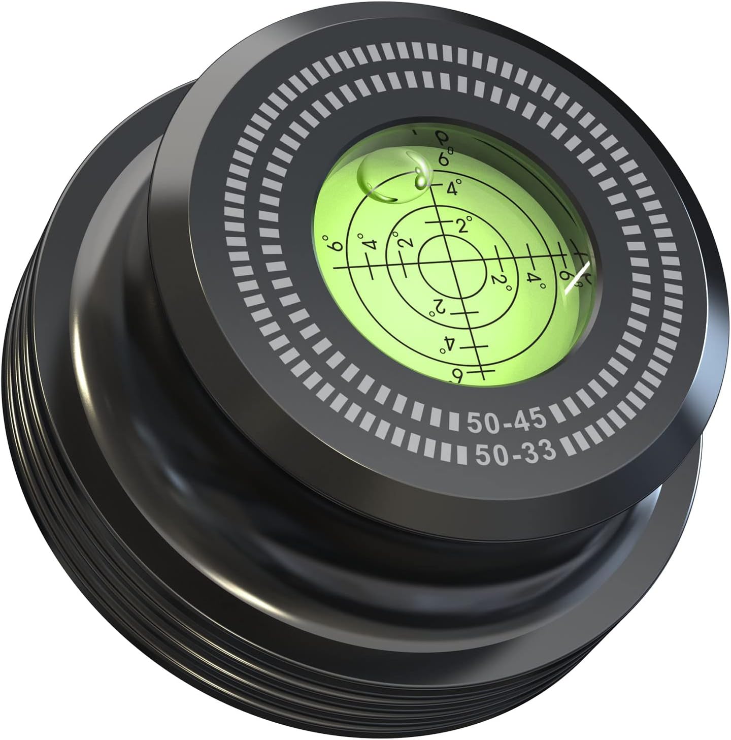 Record Weight Stabilizer, 50Hz Vinyl Turntable Clamp,378G (13.3 OZ) Record Clamp Phono LP Disc Stabilizer Turntable Disc with Bubble Leveling for Vibration Balanced (Black)