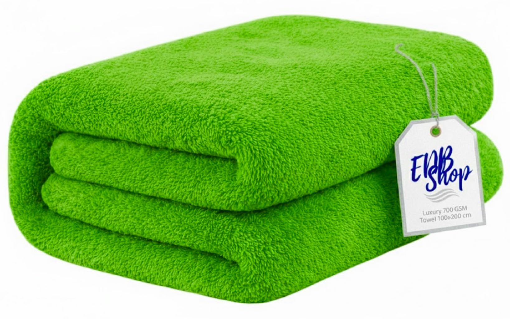 EDB Super Jumbo Big Bath Sheet Extra Large 100x200cm Super Soft 100% Egyptian Cotton Body Wrap Hotel Quality Luxury Towels 700-GSM (Lime Green)