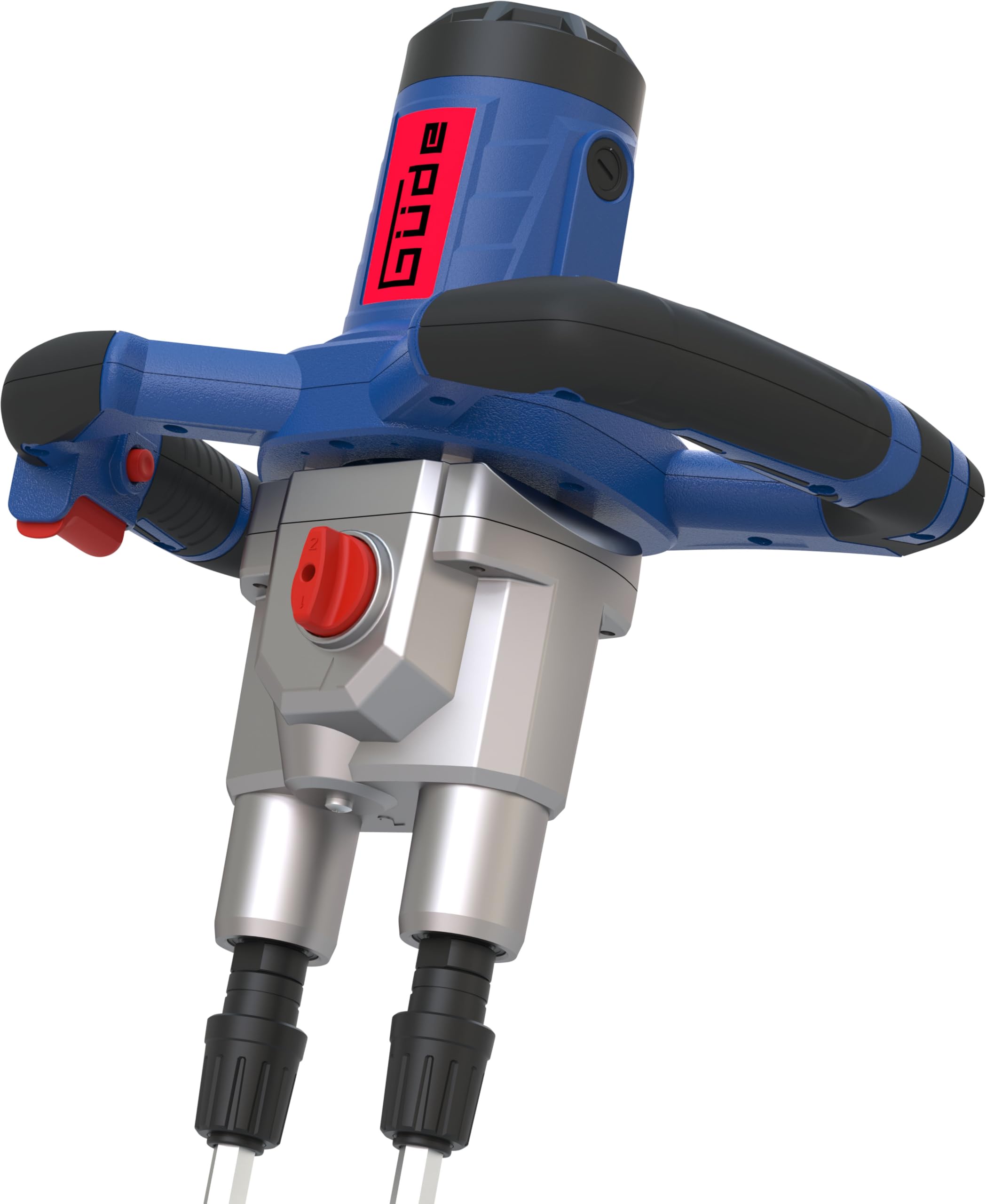 Güde Rührwerk GRW 1811.1 TWIN (1800 W, 2-Gang-Getriebe, 0-460 | 0-620 1/min max. Leerlaufdrehzahl, 100 l max. Mischvolumen, Mischzeitreduzierung bis zu 50%, Soft-Start-Funktion, Metallgetriebegehäuse)