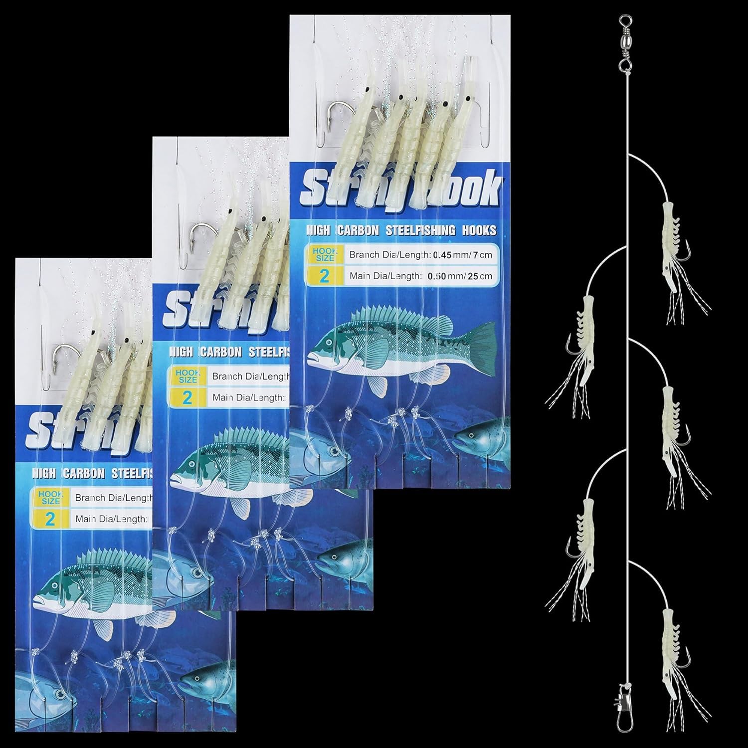 Paquet de 5 plates-formes d'appâts Wobbler Sabiki et hameçons de pêche