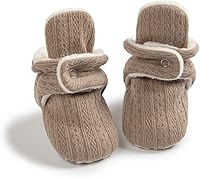 Vista 1 de Sawimlgy - Botines de algodón antideslizantes para recién nacido, con agarre, para cuna o para el invierno 010/Amarrón