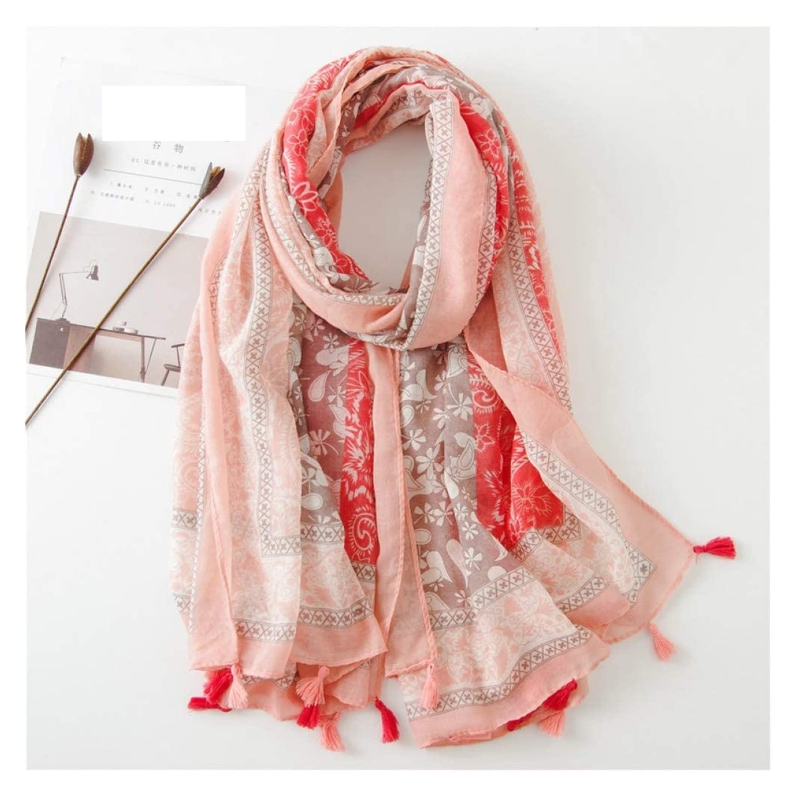 Sciarpa Invernale Elegante Sciarpina Sciarpa da donna Autunno Inverno Moda Sciarpe spiaggia in cotone caldo Scialle con stampa Calda