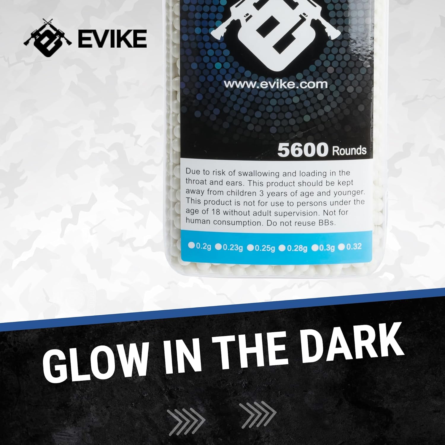 Evike Airsoft - Match Grade 6mm Airsoft Glow in The Dark BBS