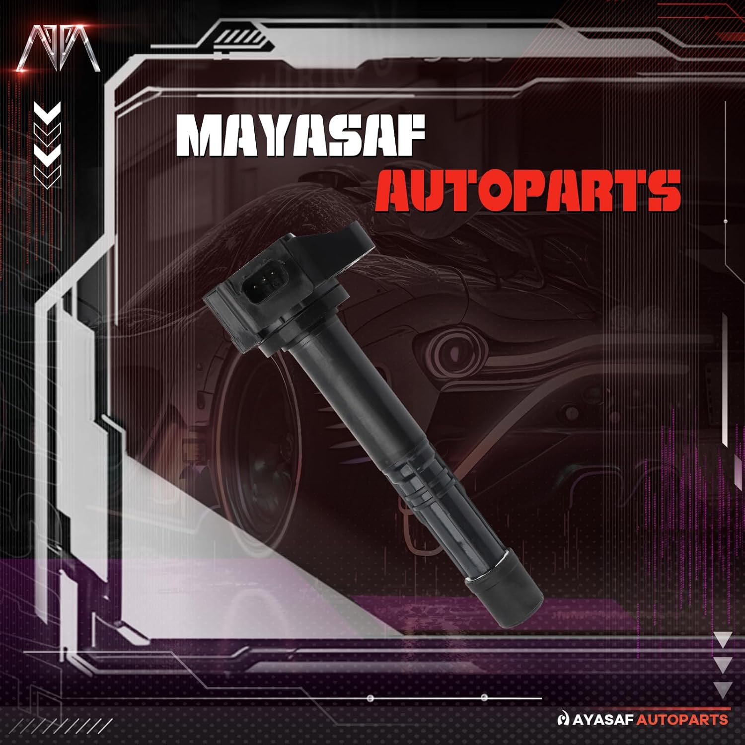 MAYASAF UF712 [Pack of 4] Ignition Coils for Honda Accord 2013-2017 2.4L L4, CR-V 2015-2019 2.4L L4, for Acura ILX 2016-2021 2.4L L4, TLX 2015-2020 2.4L L4