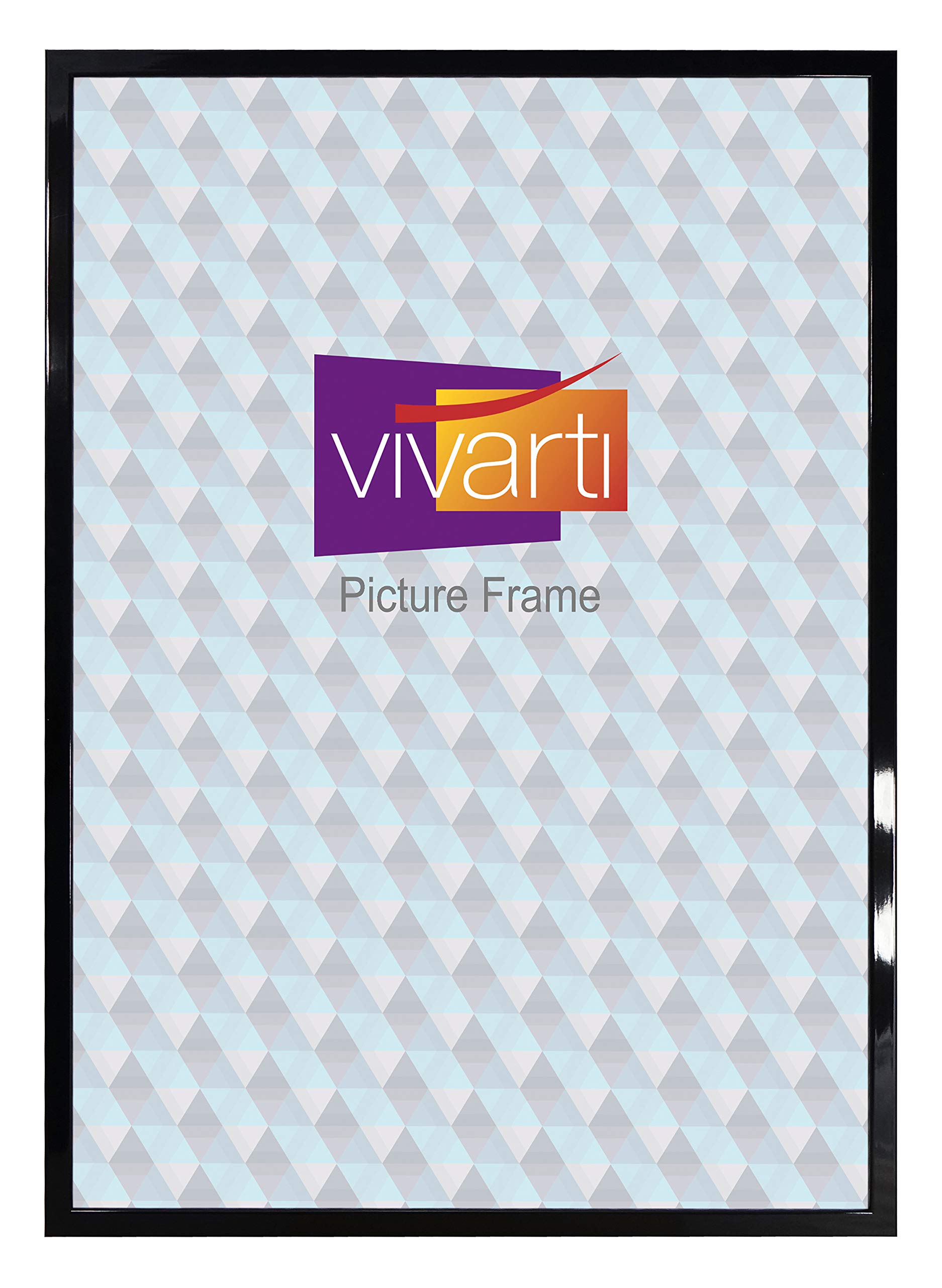 Vivarti Thin Gloss Black Picture Frame, A1 Size, 59.4 x 84 cm,