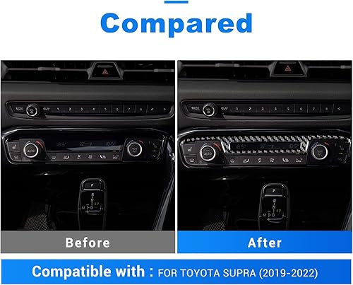 Miniatura 3 de AIRSPEED Para Supra - Cubierta del panel de cambio de marchas central, fibra de carbono, para caja de cambios, marco de caja de cambios, adhesivo