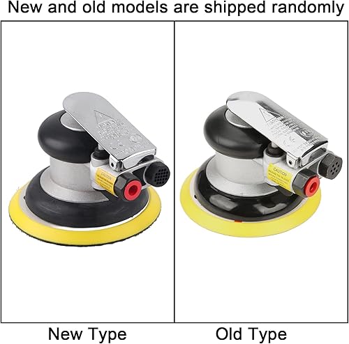 Miniatura 7 de Walfront AT-780 Lijadora orbital aleatoria de aire de 5 " 4" Pulidora redonda Herramienta de lijado manual neumática Lijadora de palma (5 pulgadas),