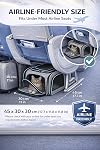 JUNAI Expandable Pet Carrier Large Size 45*28*28cm/17.7*11*11in, Airline Approved Soft-Sided Travel Carrier with Expandable Sides, Removable Fleece Pad, Breathable Mesh & Safety Leash.Travel/Camping