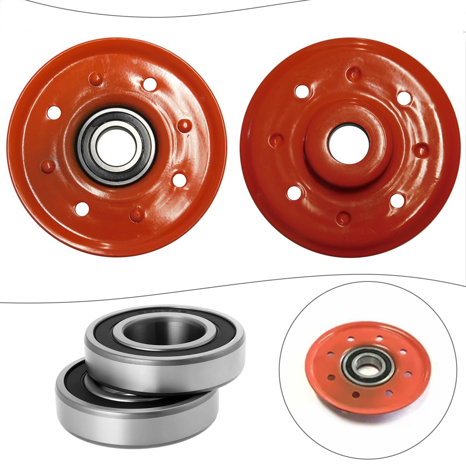 EMSea 2Pcs 35x72x17mm Drum Bearing with Retaining Rings Compatible with LESCHA VM 140S SM 145S VM 160S Compatible with Format 165 Concrete Mixer Spare Parts - Image 3