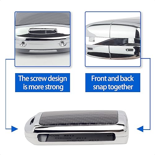 Miniatura 3 de Carcasa de aleación de zinc plateado compatible con Mazda 3 6 CX-5 CX-7 CX-9 MX-5 Miata 3 y 4 botones sin llave accesorio remoto