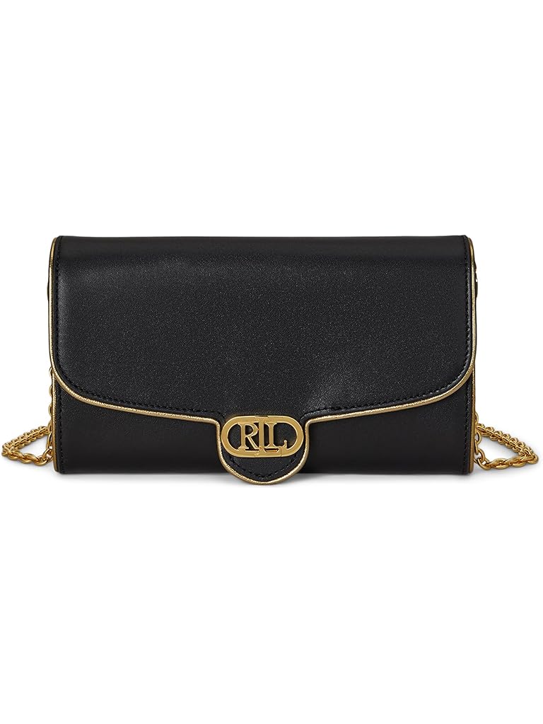 Black Lauren Ralph Lauren Two-tone Leather Medium Adair Crossbody