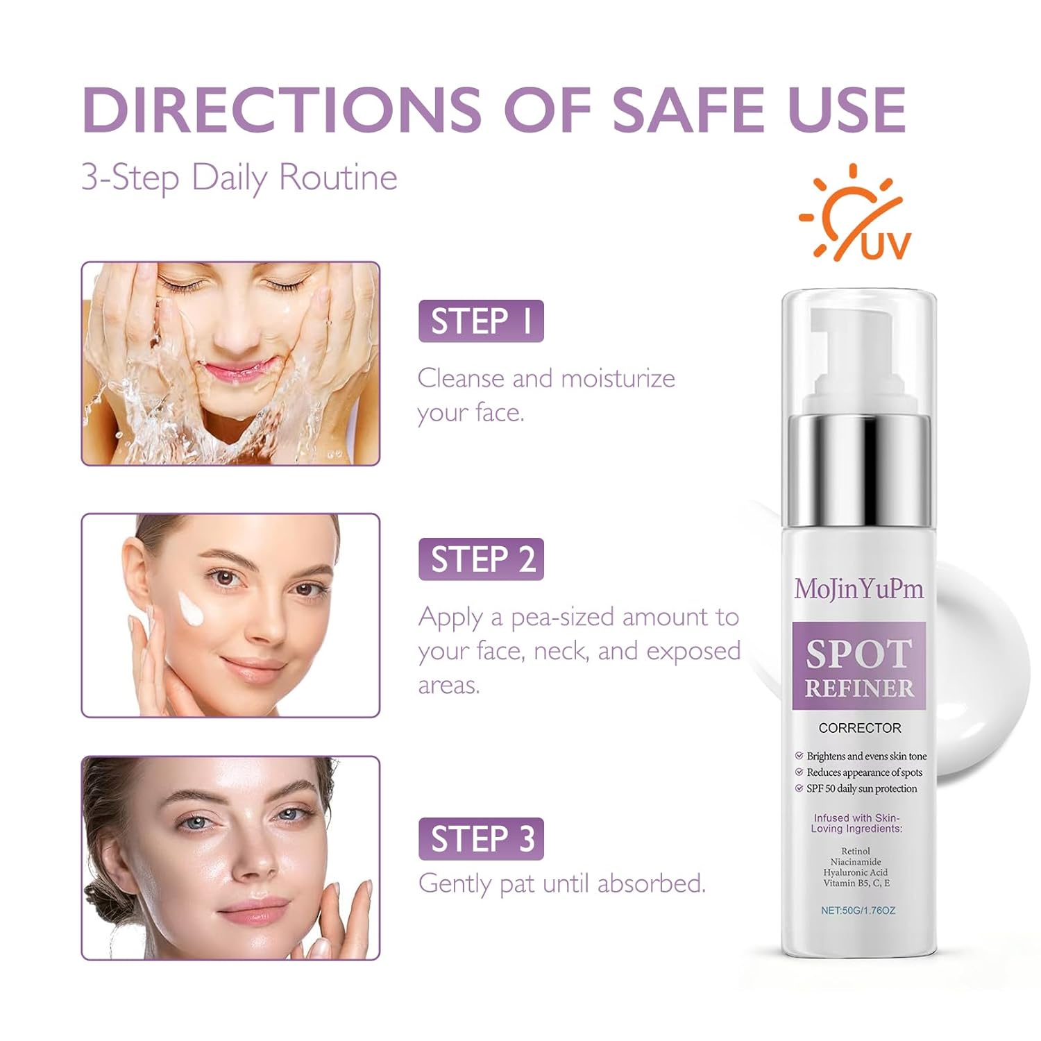 Dark Spot Corrector Serum with Retinol, Niacinamide & Alpha Arbutin - For Face & Body, Targets Sun Spots, Age Spots, Melasma & Hyperpigmentation - Suitable for All Skin Types, Men & Women (1.7 Fl Oz)