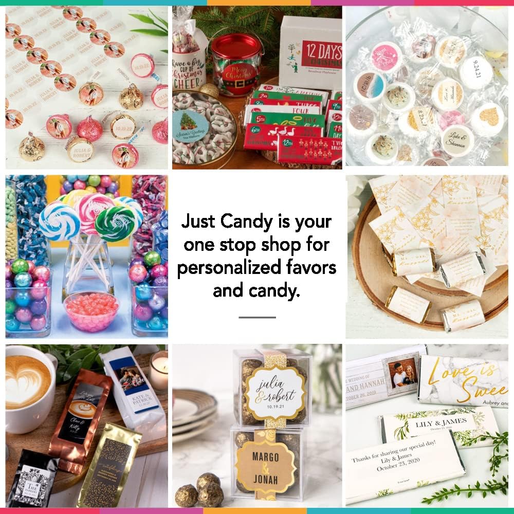 12ct Mermaid Baby Shower Personalized Candy Bars (12 Pack) Party Favors for Guests