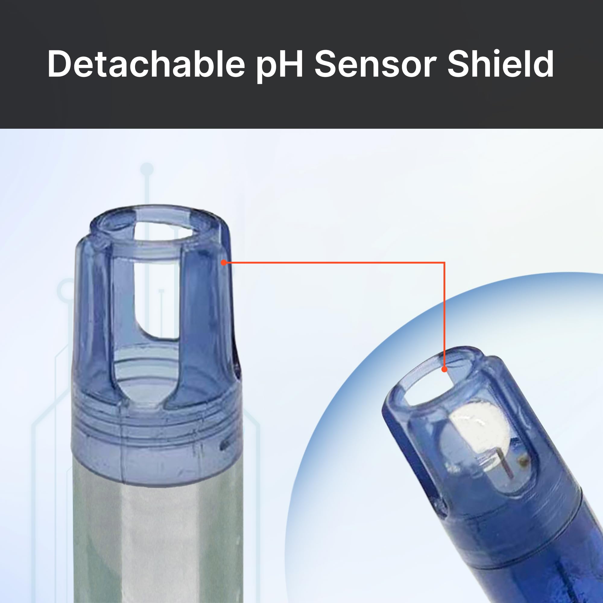 Apera Instruments 203DJ-C Électrode pH longue durée avec double connexion en céramique en ligne, sonde de pH pour surveillance continue des solutions d'eau générales ou mesures en laboratoire avec