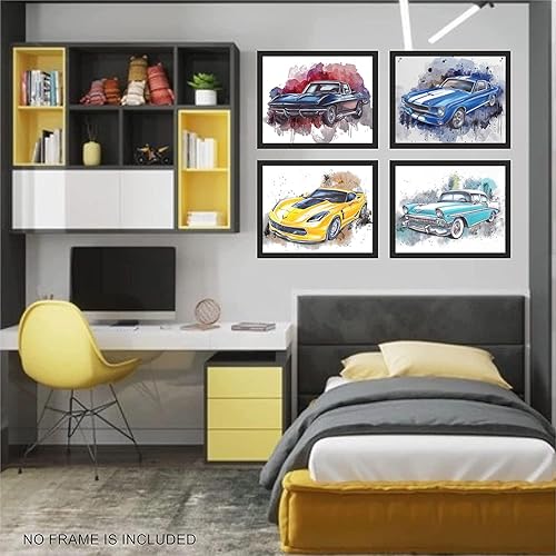 Miniatura 6 de Pósters de automóvil, impresiones artísticas modernas para pared de automóvil, póster deportivo para hombres, pósteres deportivos para pared,