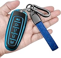 Vista 1 de Sindeda Funda para Llavero de Ford con Llavero Carcasa de Llave de Protección Completa Suave Estuche de Llave Compatible con Ford C-Max Edge Escape