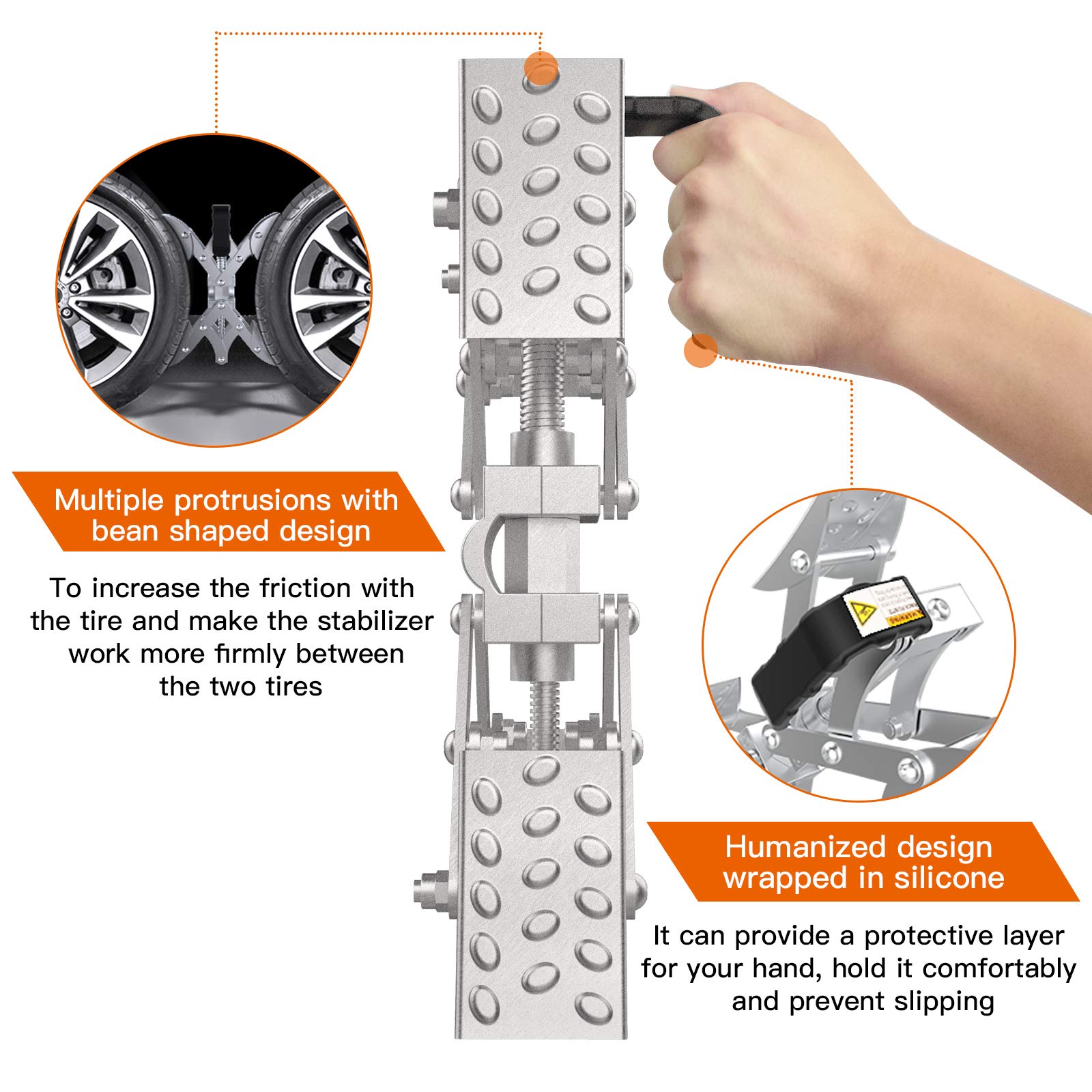 Sulythw X Chocks Wheel Stabilizer for Travel Trailers, RV Wheel Chock