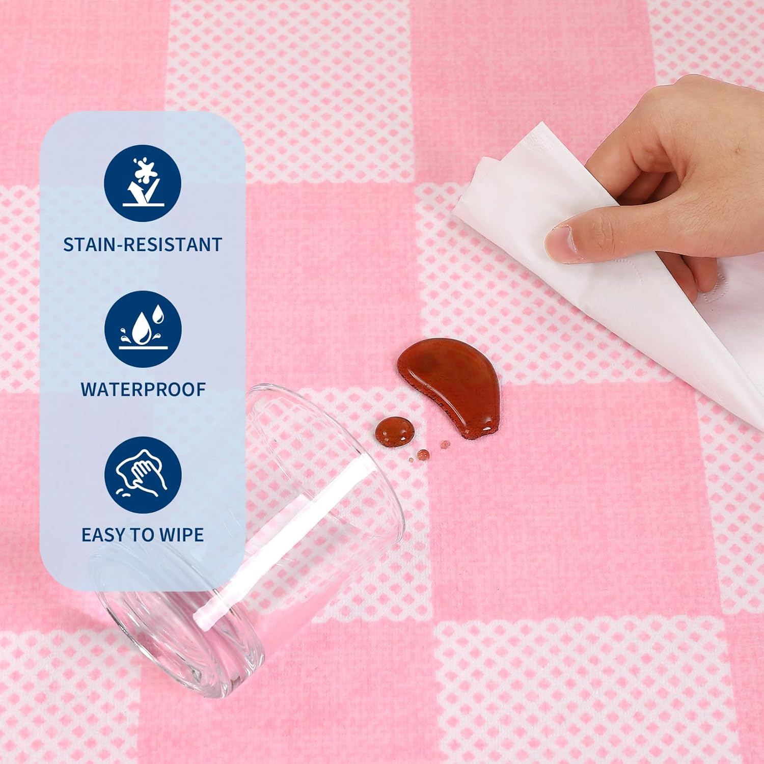 Checkered Blush Pink and White 5x7 Washable Rug Geometric Diamond Dot Modern Soft Low-Pile Girls Rug for Bedroom Nursery Living Room Entryway Non-Slip TPE Backing - Image 7