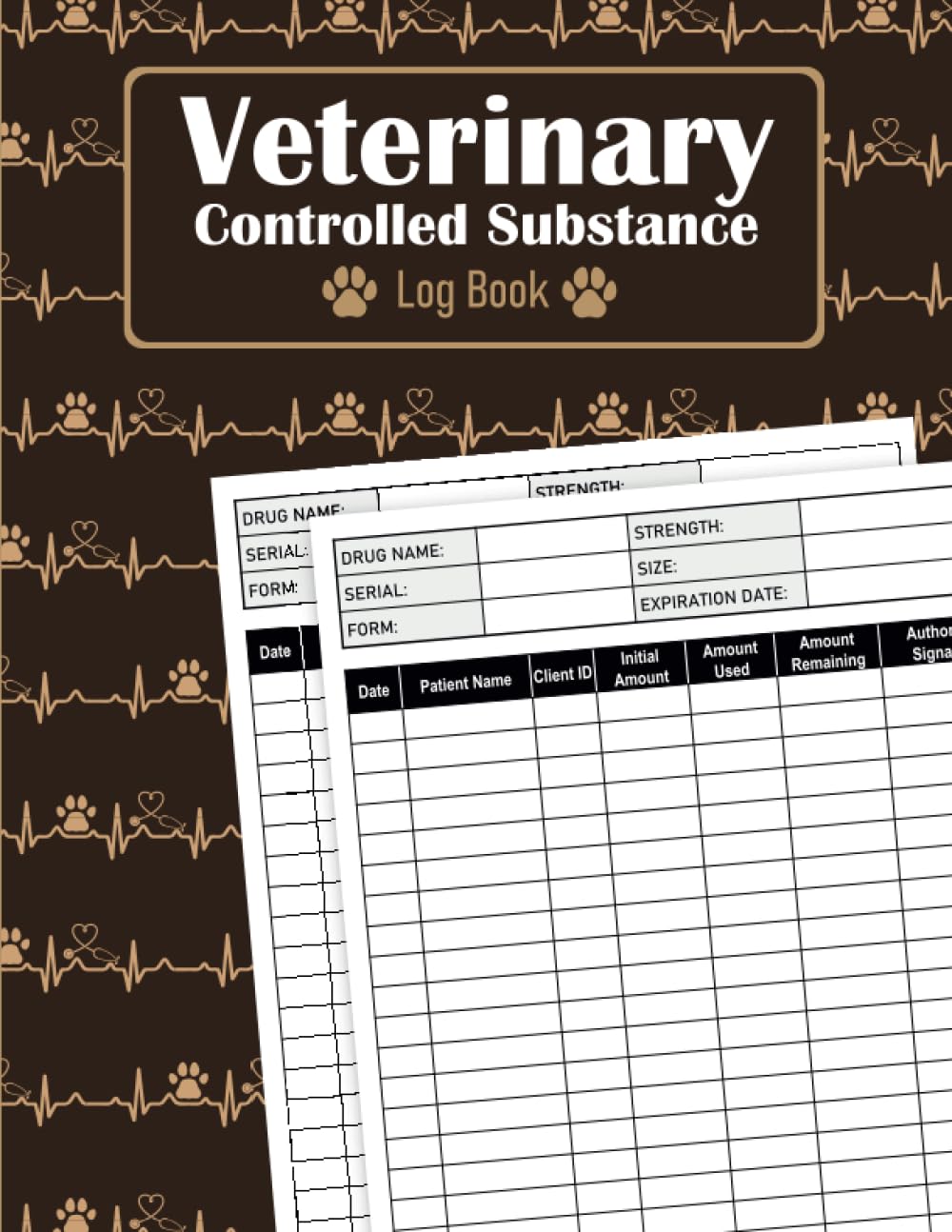veterinary controlled substance log book Document Animal Patient Drug Medication Usage Keep