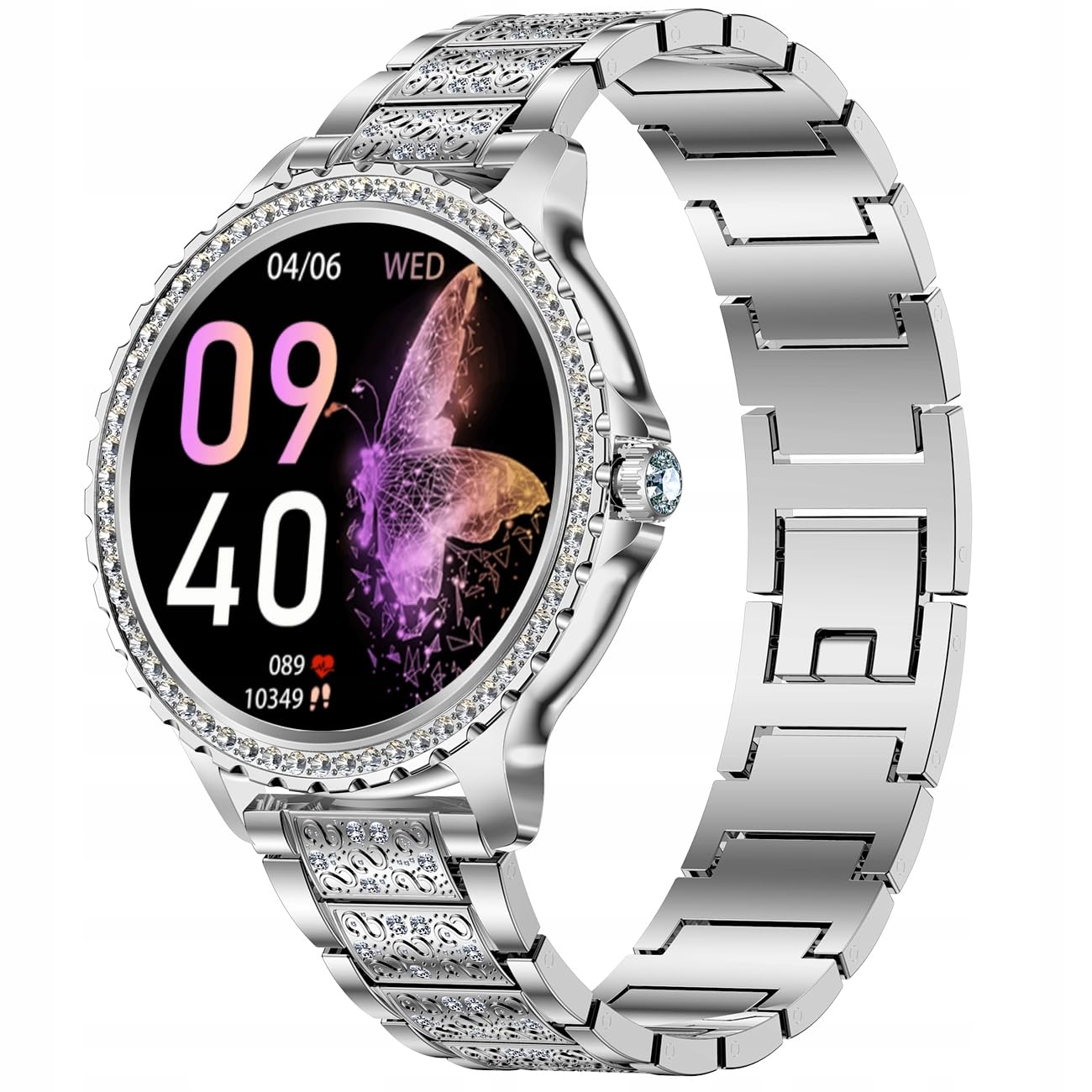 SMARTWATCH DAMSKI ZEGAREK CIŚNIENIOMIERZ PULS POLSKIE MENU POŁĄCZENIA TEL