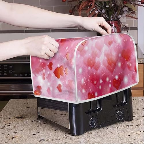 Vista 106 de Dreaweet Funda para tostadora de dibujos animados Kawaii Toast, de poliéster, se adapta a la mayoría de tostadoras de ranura larga de 4 rebanadas