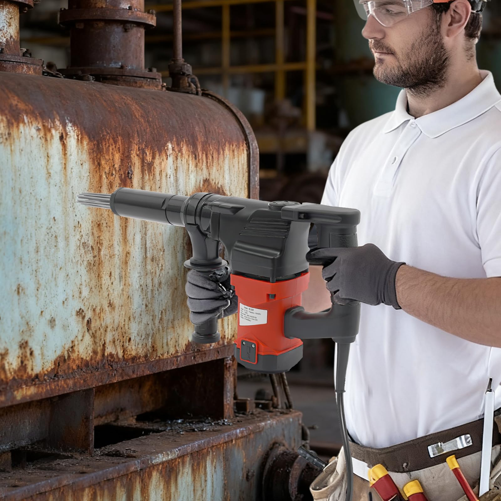 Antiruggine ad aria compressa, antiruggine elettrico per rimuovere ruggine e rivestimenti, strumento di rimozione della ruggine preferito per meccanici auto, hobbisti e fai da te