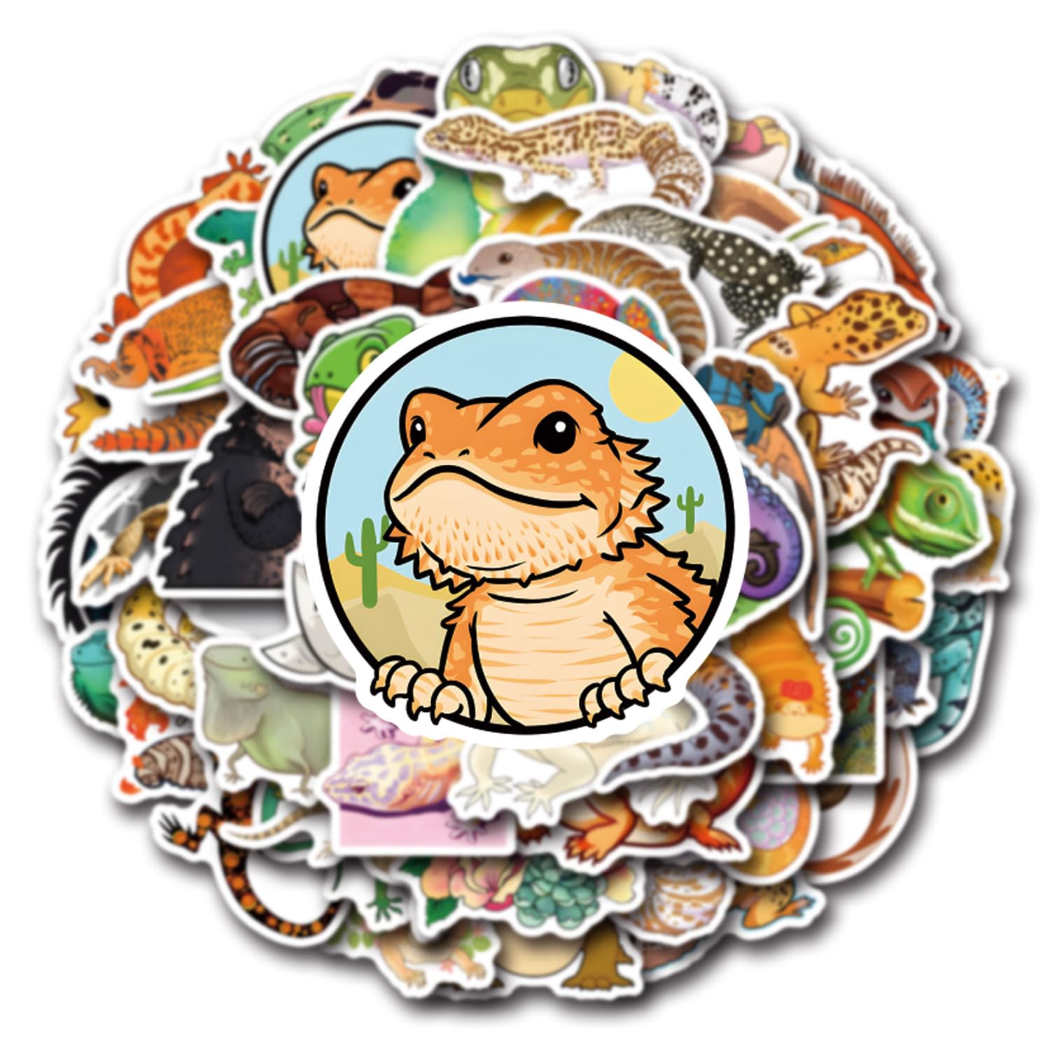 Amazon.com: 55Pcs Lizard Stickers Cute Lacertid Animal Graffiti