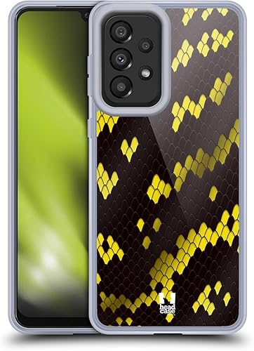Miniatura 10 de Head Case Designs Green Python Snake Pattern Gel Case [Military Grade Protection] Compatible with Galaxy A33 5G (2022) Green Python,Ball